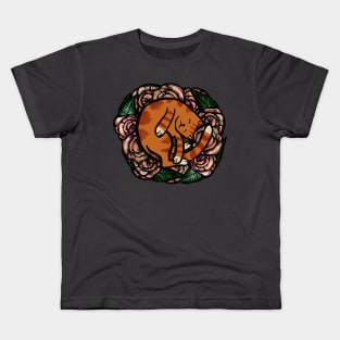 Orange Cat Cute Kitty Ball Kids T-Shirt